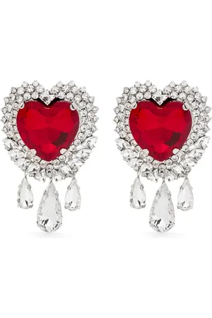 Alessandra Rich Pendientes con cristales