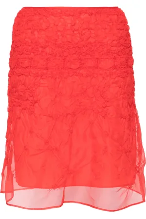 Cecilie Bahnsen Falda Vida de organza fruncida