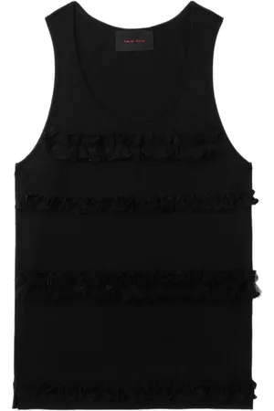 Simone Rocha Top sin mangas con volantes