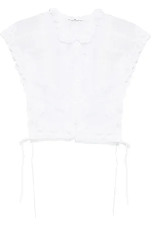 ERMANNO SCERVINO Top con encaje valencienne