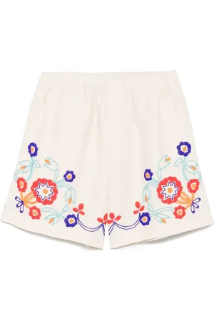 BODE Pantalones cortos Beaded Garden Party