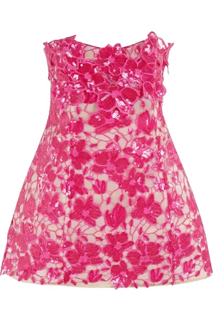 Retrofete Vestido corto con bordado floral