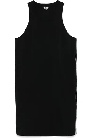 Comme des Garçons Vestido midi con detalle de cremalleras