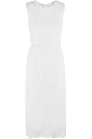 Ermanno Firenze Vestido midi con detalles de encaje