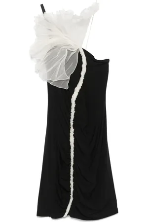 Nensi Dojaka Vestido corto con motivo floral en 3D