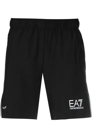 EA7 Pantalones cortos de deporte con logo estampado
