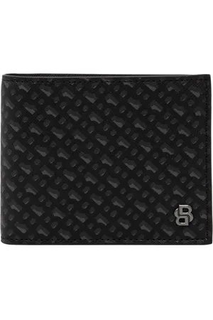 HUGO BOSS Cartera texturizada plegable