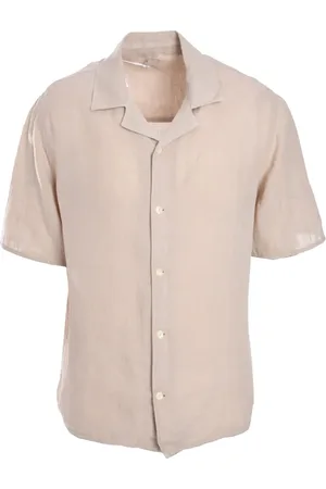 120% Lino Camisa con botones