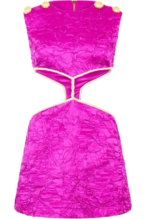 Roberto Cavalli Vestido corto con diseño arrugado
