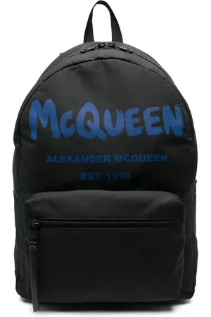 Alexander McQueen Mochila de dos tonos con logo estampado