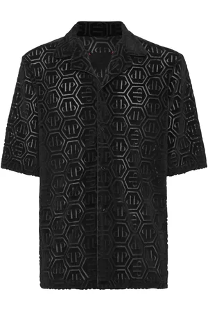 Philipp Plein Camisa con motivo hexagonal