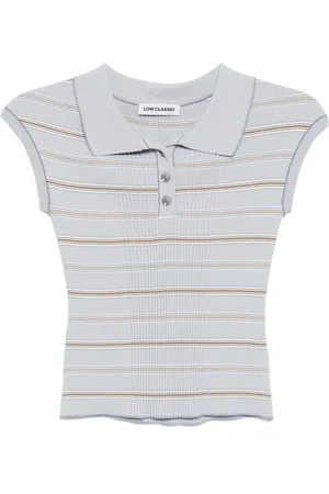 Low Classic Top de punto a rayas con manga corta