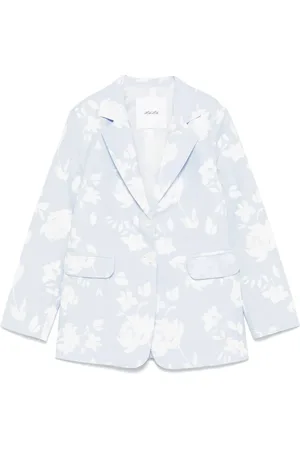 MISS GRANT Blazer con motivo floral en jacquard