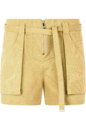 Roberto Cavalli Pantalones cortos con estampado de piel de pitón