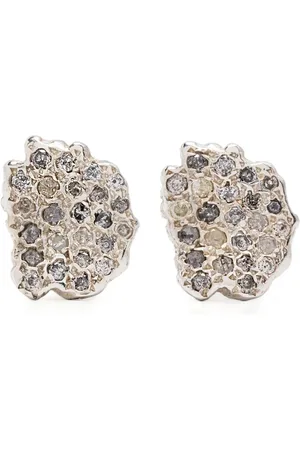 ROSA MARIA Pendientes Crossover en plata de ley con diamantes