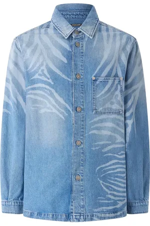 Roberto Cavalli Camisa vaquera con animal print