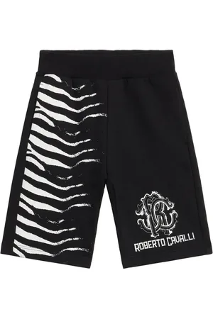 Roberto Cavalli Pantalones cortos de chándal con motivo de cebra