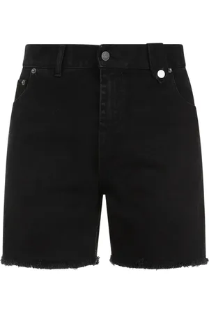 EgonLab Pantalones vaqueros cortos con dobladillo deshilachado