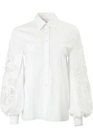 Carolina Herrera Camisa de encaje guipur