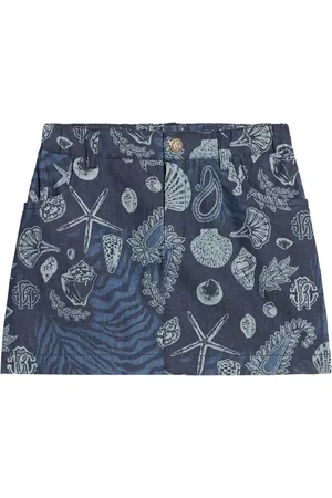 Roberto Cavalli Minifalda Marine Print