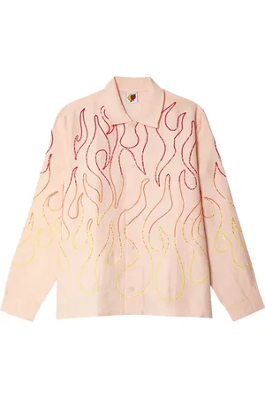 Sky High Farm Camisa con motivo de llamas