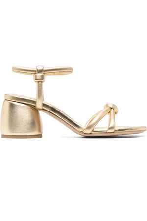 Gianvito Rossi Sandalias con efecto metalizado y tacón de 70mm
