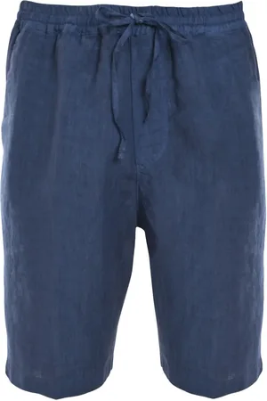 120% Lino Pantalones cortos con cordones