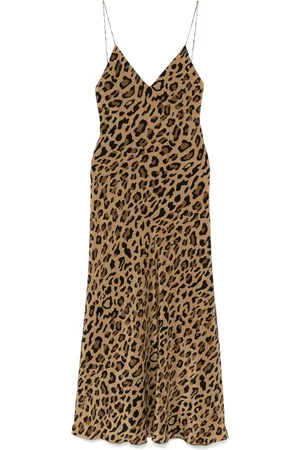 Blazé Milano Vestido midi con estampado de leopardo