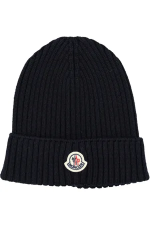 Moncler Gorro de canalé con parche del logo