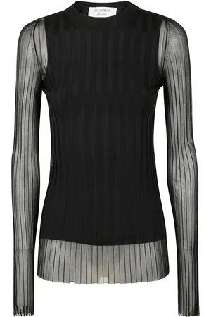 Sportmax Top plisado de manga larga