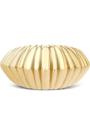 Lizzie Mandler Anillo XL Fluted Crescent en oro amarillo de 18 ct