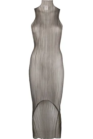AISLING CAMPS Vestido midi con cuello alto