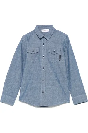Trussardi Camisa con etiqueta del logo