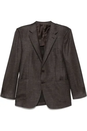 CANALI Blazer de punto jaspeado