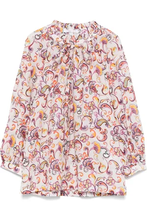CENERE GB Blusa con motivo floral