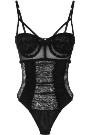 Elisabetta Franchi Body con paneles de encaje