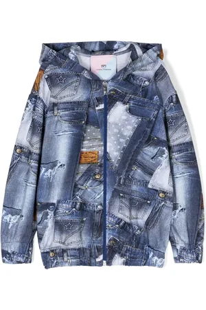 Chiara Ferragni Chaqueta vaquera con estampado gráfico