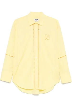 Msgm Camisa con logo bordado