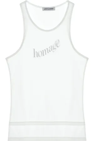 Low Classic Top sin mangas con logo con apliques