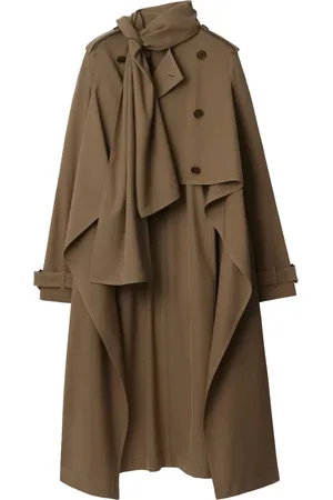Burberry Gabardina asimétrica con detalle de pañuelo