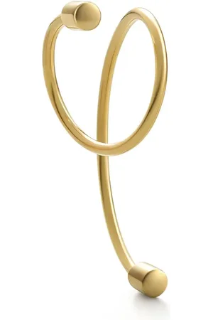 SHIHARA Pendiente Twist Curl 02 en oro amarillo de 18kt