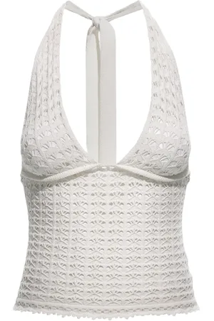 Roberto Cavalli Top con cuello halter