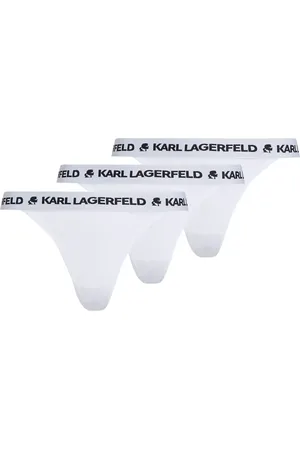 Karl Lagerfeld Pack de tangas con logo bordado