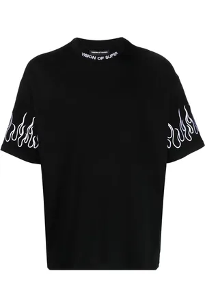 Vision Of Super Camiseta con llamas bordadas