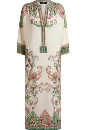 Etro Vestido midi con motivo de cachemira