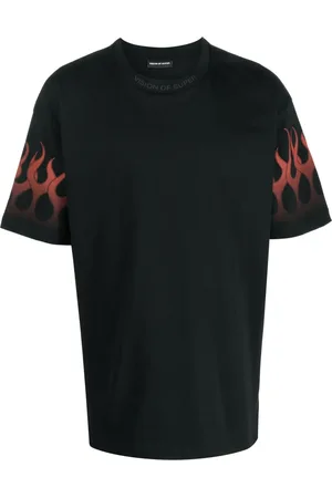 Vision Of Super Camiseta con llamas estampadas
