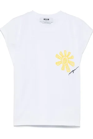 Msgm Camiseta con sol bordado