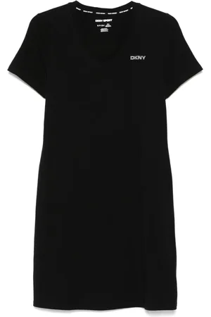 DKNY Vestido corto con aplique del logo