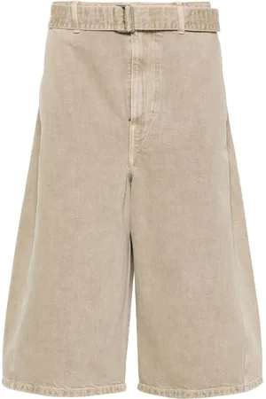 LEMAIRE Pantalones vaqueros cortos con cinturón