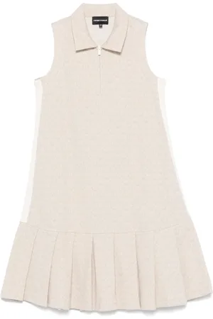 Emporio Armani Vestido midi con logo en jacquard